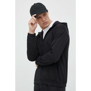Tréninková mikina Calvin Klein Performance Essentials černá barva, s kapucí