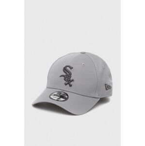 Bavlněná baseballová čepice New Era šedá barva