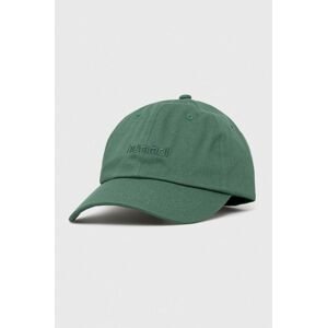 Bavlněná baseballová čepice Hummel zelená barva