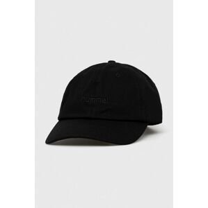 Bavlněná baseballová čepice Hummel černá barva