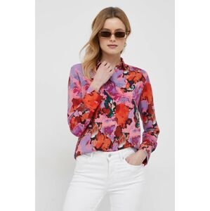 Košile PS Paul Smith dámská, růžová barva, regular, s klasickým límcem