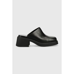 Kožené pantofle Vagabond Shoemakers DORAH dámské, černá barva, na podpatku, 5542.201.20
