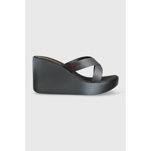 Pantofle Ipanema COLORE FEM dámské, černá barva, na klínku, 83423-AI975