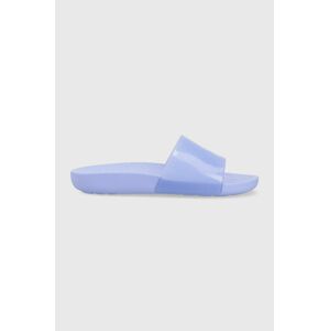 Pantofle Crocs Splash Glossy Slide dámské, fialová barva, 208538