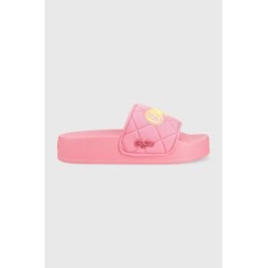 Pantofle Buffalo Lake Soft dámské, růžová barva, na platformě, 1602176