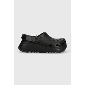 Pantofle Crocs Classic Hiker Xscape Clog dámské, černá barva, na platformě, 208365