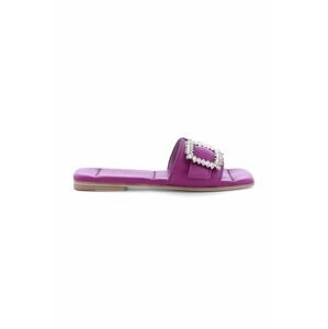 Semišové pantofle Kennel & Schmenger Rio dámské, fialová barva, 91-92280