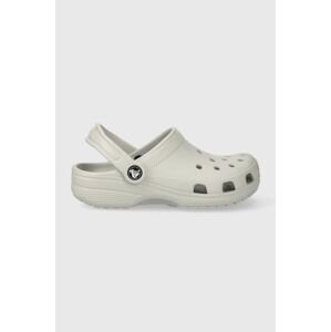 Dětské pantofle Crocs CLASSIC KIDS CLOG šedá barva