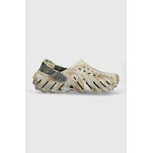 Pantofle Crocs Echo Marbled Clog béžová barva, 208454