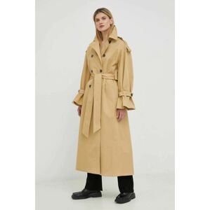 Trench kabát By Malene Birger Alanis dámský, béžová barva, přechodný, oversize