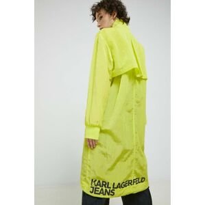 Větrovka Karl Lagerfeld Jeans žlutá barva, přechodná, oversize