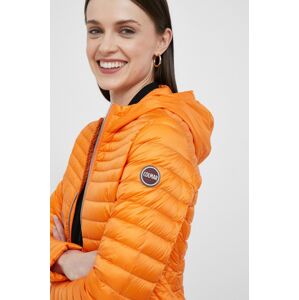 Péřová bunda Colmar dámská, oranžová barva, přechodná
