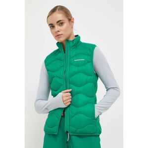 Sportovní péřová vesta Peak Performance Helium zelená barva
