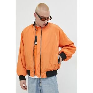 Bomber bunda Karl Lagerfeld Jeans oranžová barva, přechodná, oversize