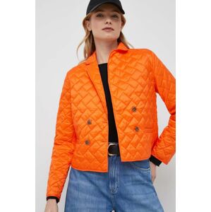 Bunda Rich & Royal dámská, oranžová barva, přechodná