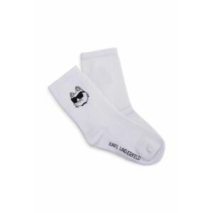 Dětské ponožky Karl Lagerfeld bílá barva