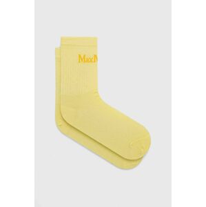 Ponožky Max Mara Leisure dámské, žlutá barva