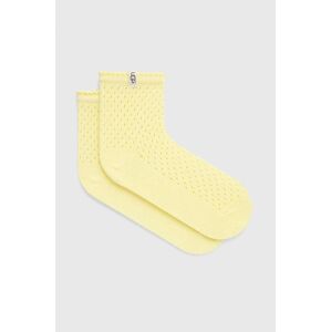 Ponožky UGG dámské, žlutá barva
