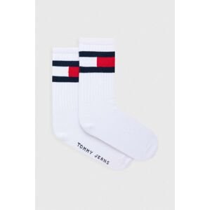 Ponožky Tommy Jeans dámské, bílá barva