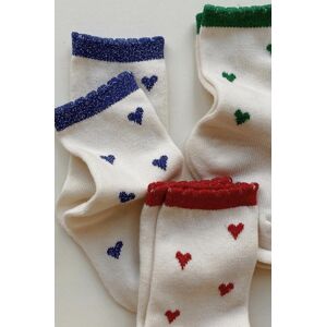 Dětské ponožky Konges Sløjd 3-pack bílá barva