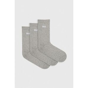 Ponožky Helly Hansen 3-pack šedá barva