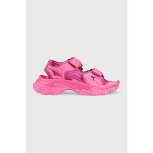 Sandály adidas by Stella McCartney dámské, růžová barva, na platformě