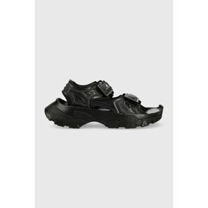 Sandály adidas by Stella McCartney Hika dámské, černá barva, na platformě