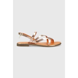 Kožené sandály Mexx Lesley dámské, zlatá barva, MXAB007401W