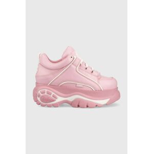 Kožené sneakers boty Buffalo 1339-14 2.0 růžová barva, 1533297