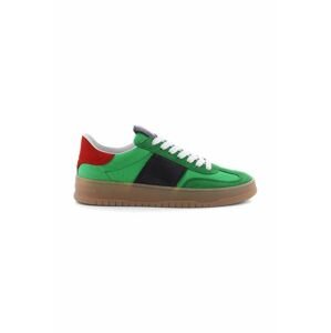 Kožené sneakers boty Kennel & Schmenger Drift zelená barva, 91-15080