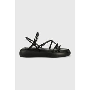 Kožené sandály Vagabond Blenda dámské, černá barva, na platformě, 5519.801.20