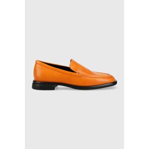 Kožené mokasíny Vagabond Shoemakers BRITTIE dámské, oranžová barva, na plochém podpatku, 5451.001.44