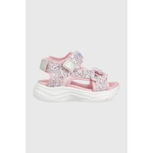 Dětské sandály Skechers Glimmer Kicks Glittery Glam růžová barva