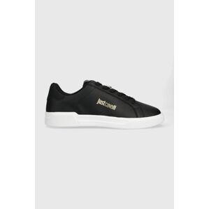 Kožené sneakers boty Just Cavalli černá barva, 74QB3SB3