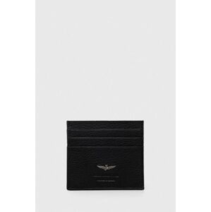 Kožené pouzdro na karty Aeronautica Militare černá barva