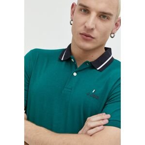 Bavlněné polo tričko Jack & Jones JJEJOE zelená barva, s aplikací, 12221190