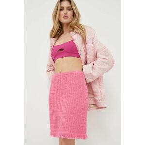 Sukně Luisa Spagnoli růžová barva, mini