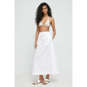 Plážová sukně Max Mara Beachwear bílá barva