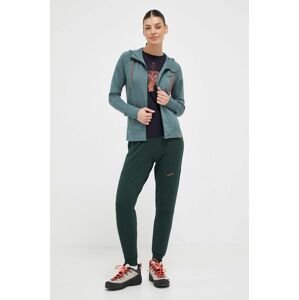 Sportovní kalhoty Viking Hazen dámské, zelená barva, hladké