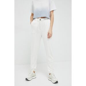 Tréninkové kalhoty Calvin Klein Performance Essentials bílá barva, hladké