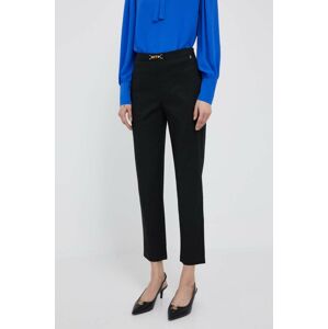 Kalhoty Artigli dámské, černá barva, jednoduché, medium waist