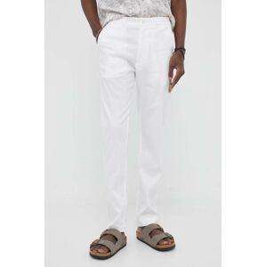 Plátěné kalhoty Drykorn Krew_2 bílá barva, jednoduché