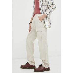 Bavlněné kalhoty Wrangler Casey Jones Cargo béžová barva, jednoduché