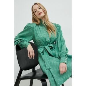 Šaty Custommade Linnea zelená barva, mini