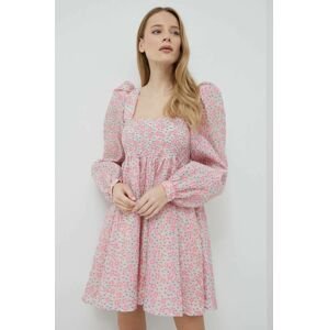 Šaty Custommade Jenny růžová barva, mini