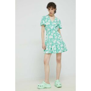 Šaty Billabong zelená barva, mini