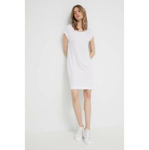 Šaty Emporio Armani Underwear bílá barva, mini, oversize