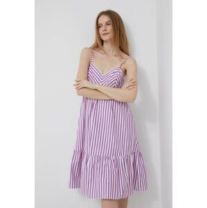 Bavlněné šaty Pennyblack fialová barva, mini