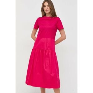 Šaty Max Mara Leisure růžová barva, midi
