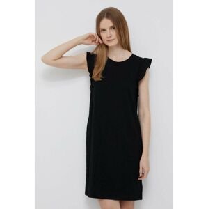 Bavlněné šaty GAP černá barva, mini